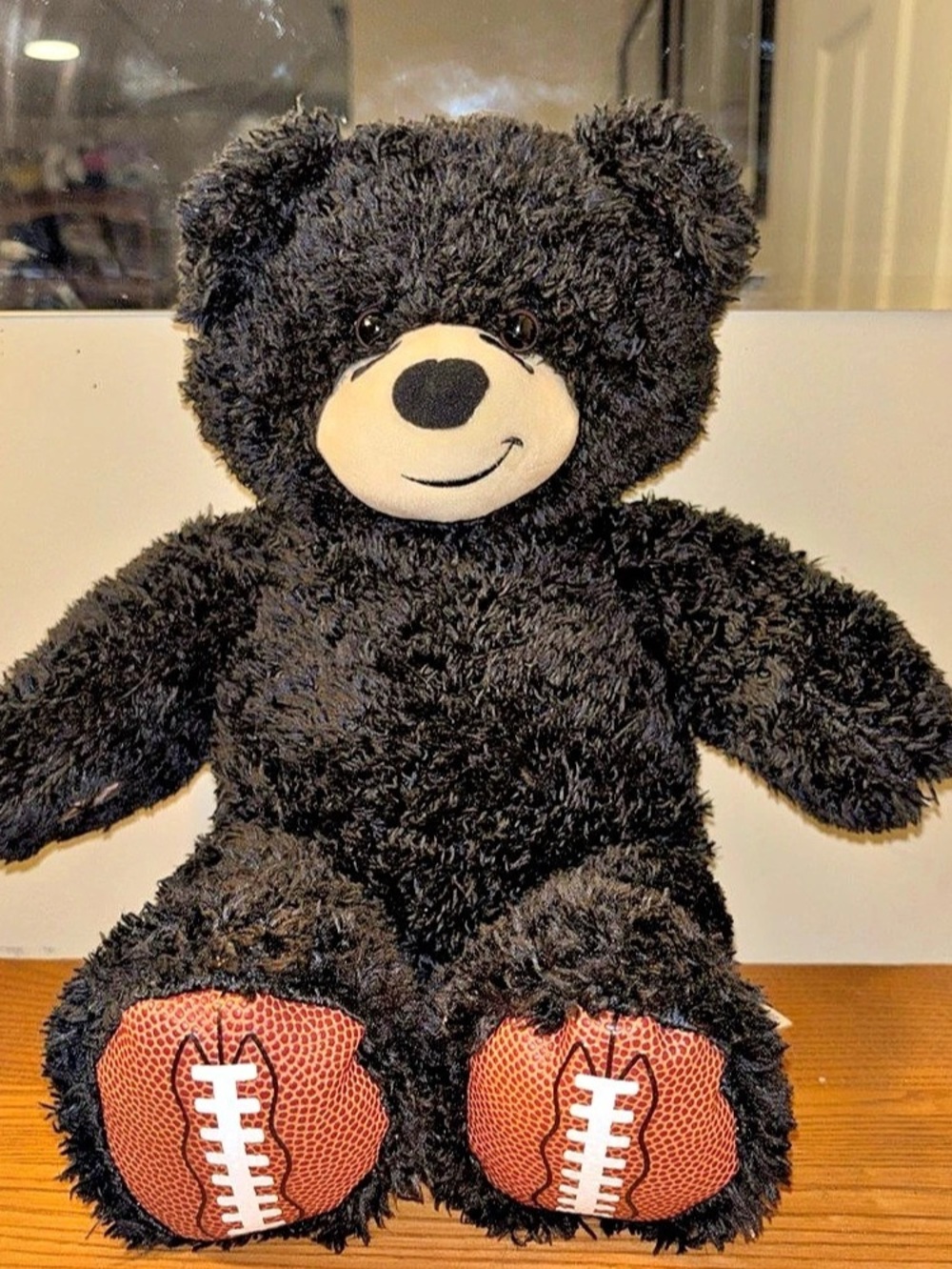 Build-A-Bear Workshop Football Bear Plush Black